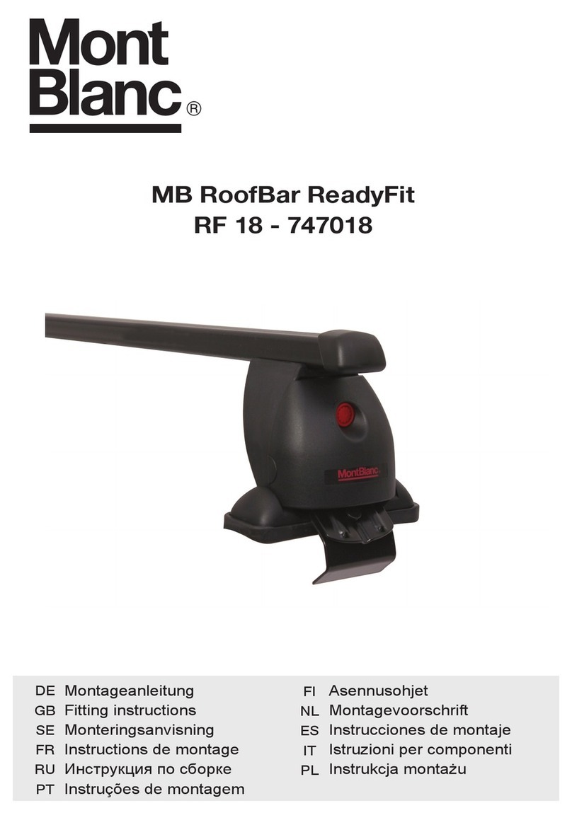 Mont Blanc RoofBar ReadyFit RF 18 Fitting instructions