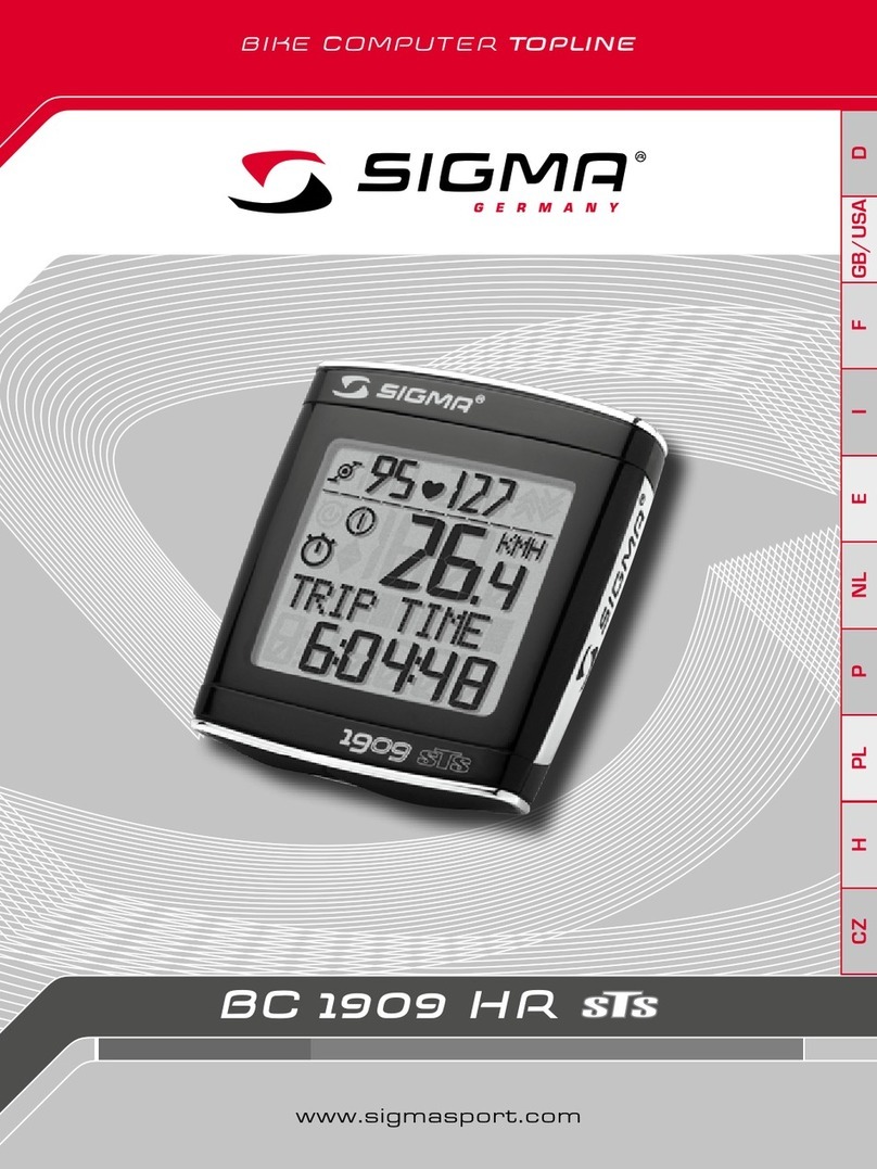Sigma BC 1909 HR User manual