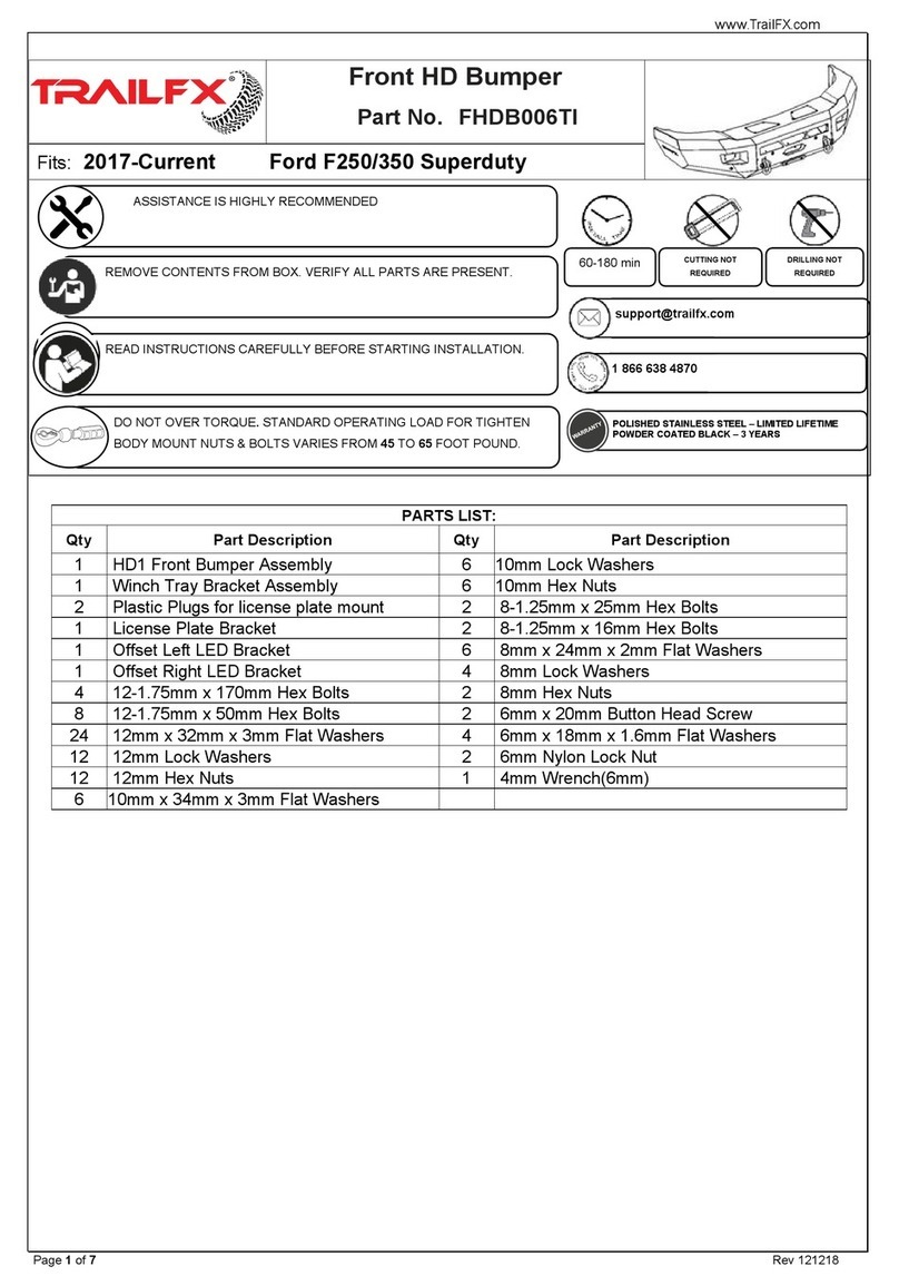 TrailFX FHDB006TI User manual TrailFX FHDB006TI User manual