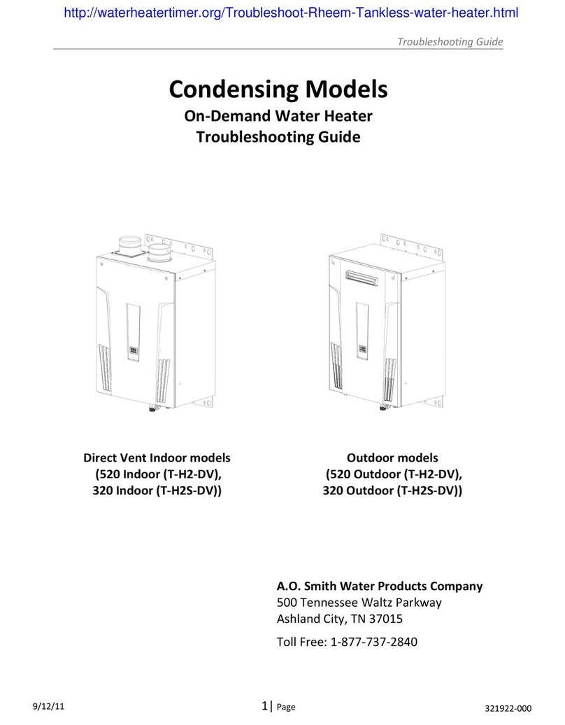 A.O. Smith T-H2S-DV troubleshooting guide
