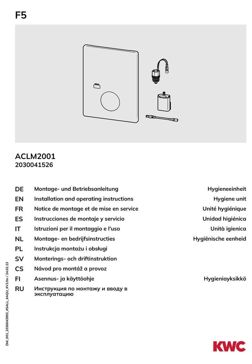 KWC F5 ACLM2001 Installation and operating instructions