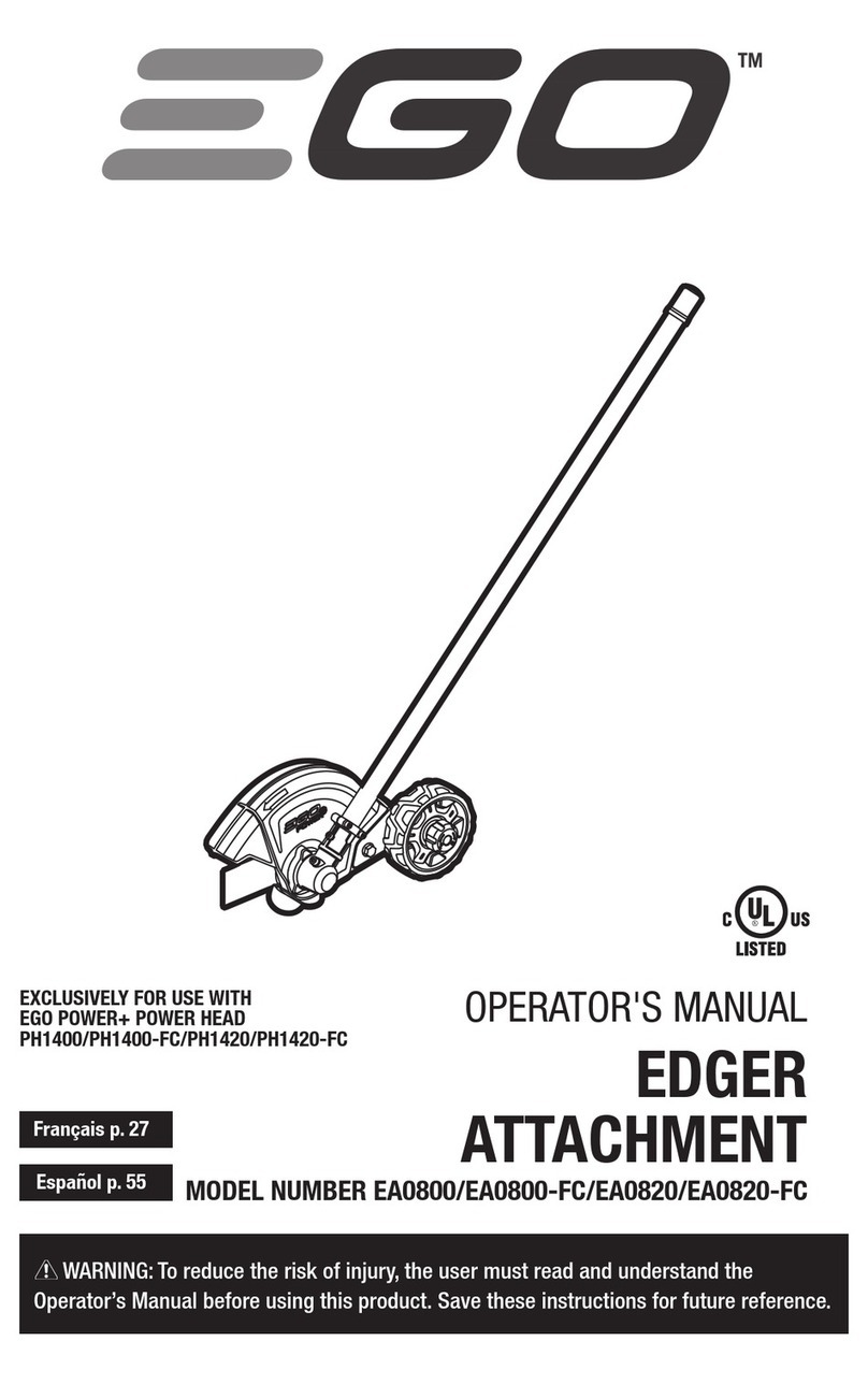 EGO EA0820 Operator's manual EGO EA0820 Operator's manual