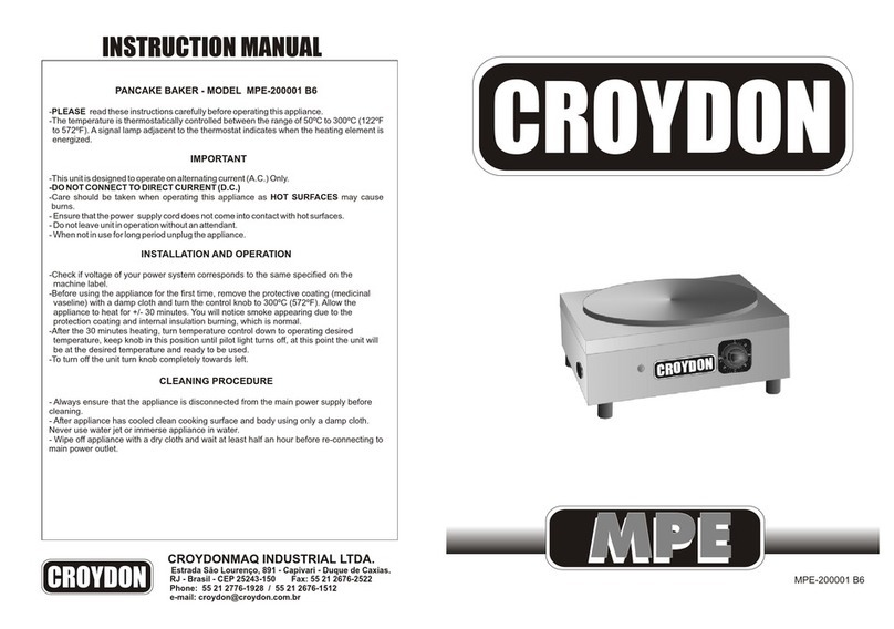 croydon MPE-200001 B6 instruction manual