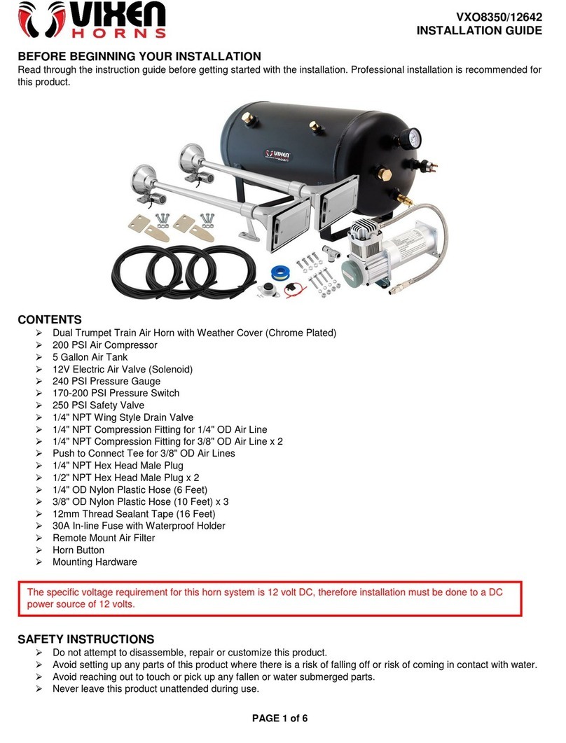 Vixen Horns VXO8350/12642 installation guide