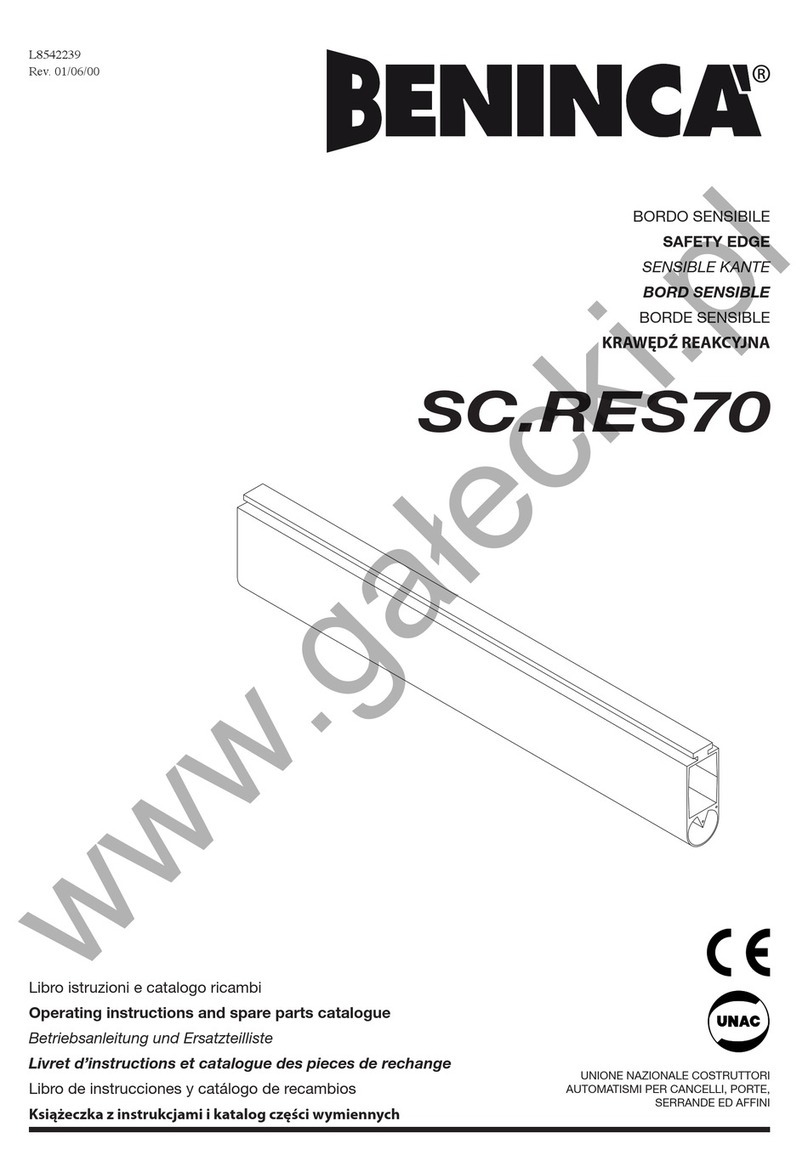 Beninca SC.RES70 Operating instructions and spare parts catalogue