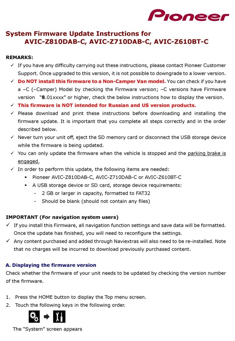 Pioneer AVIC-Z810DAB-C Use and care manual Pioneer AVIC-Z810DAB-C Use and care manual