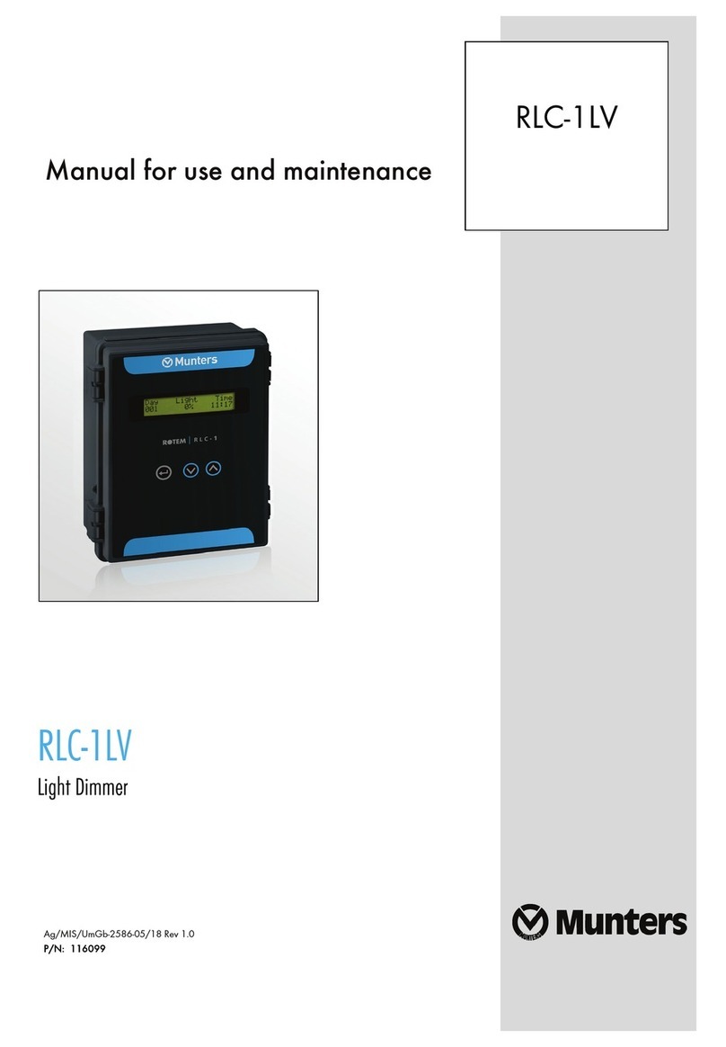 Munters RLC-1LV Manual for use and maintenance