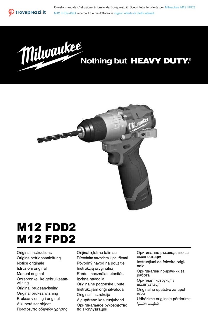 Milwaukee M12 FPD2-402X Original instructions