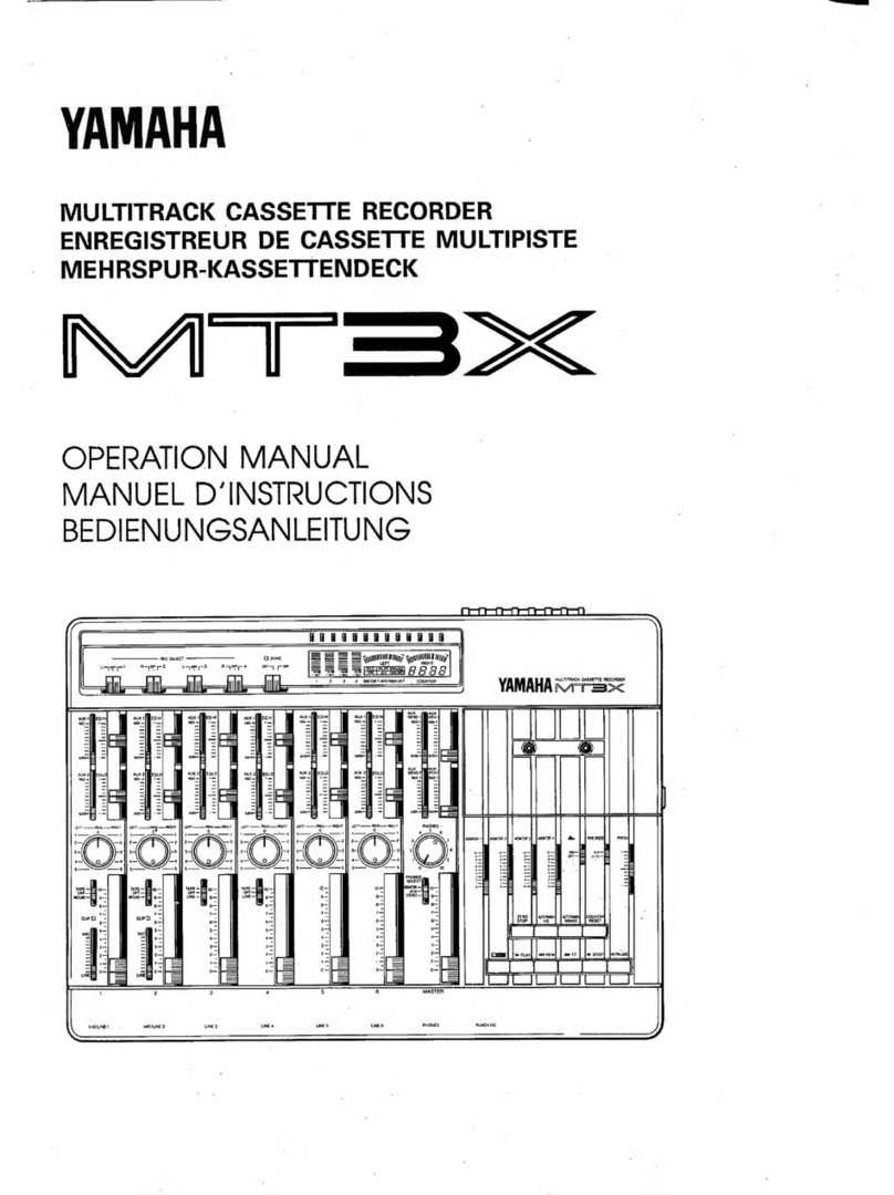 Yamaha MT3X User manual Yamaha MT3X User manual