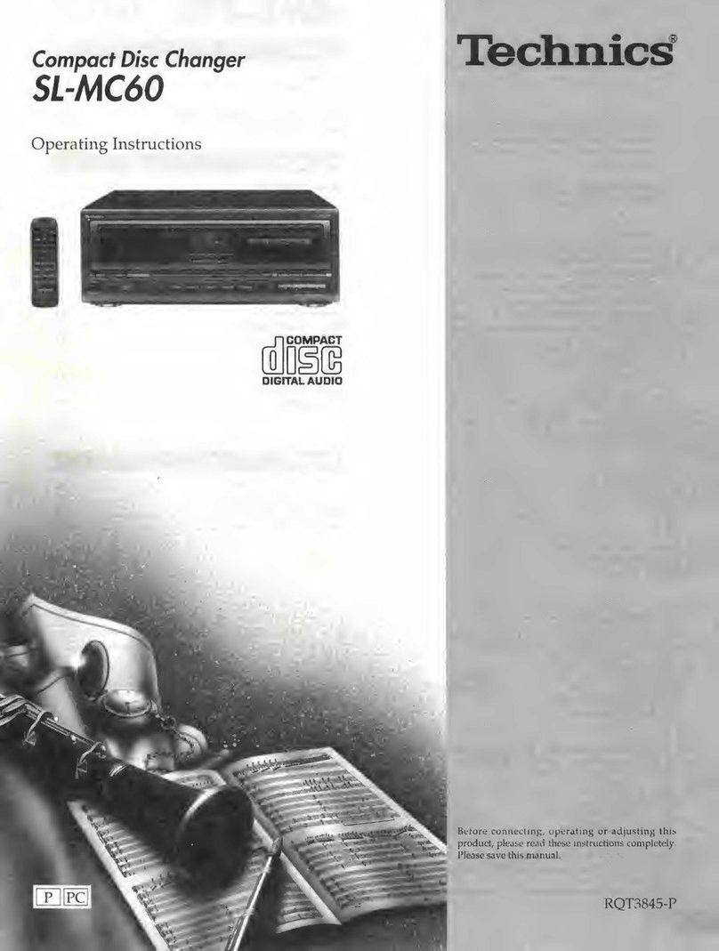 Technics SLMC60 - COMPACT DISC CHANGER User manual