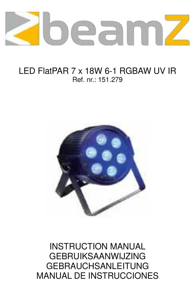 Beamz LED FlatPAR 7 x 18W 6-1 RGBAW UV IR User manual