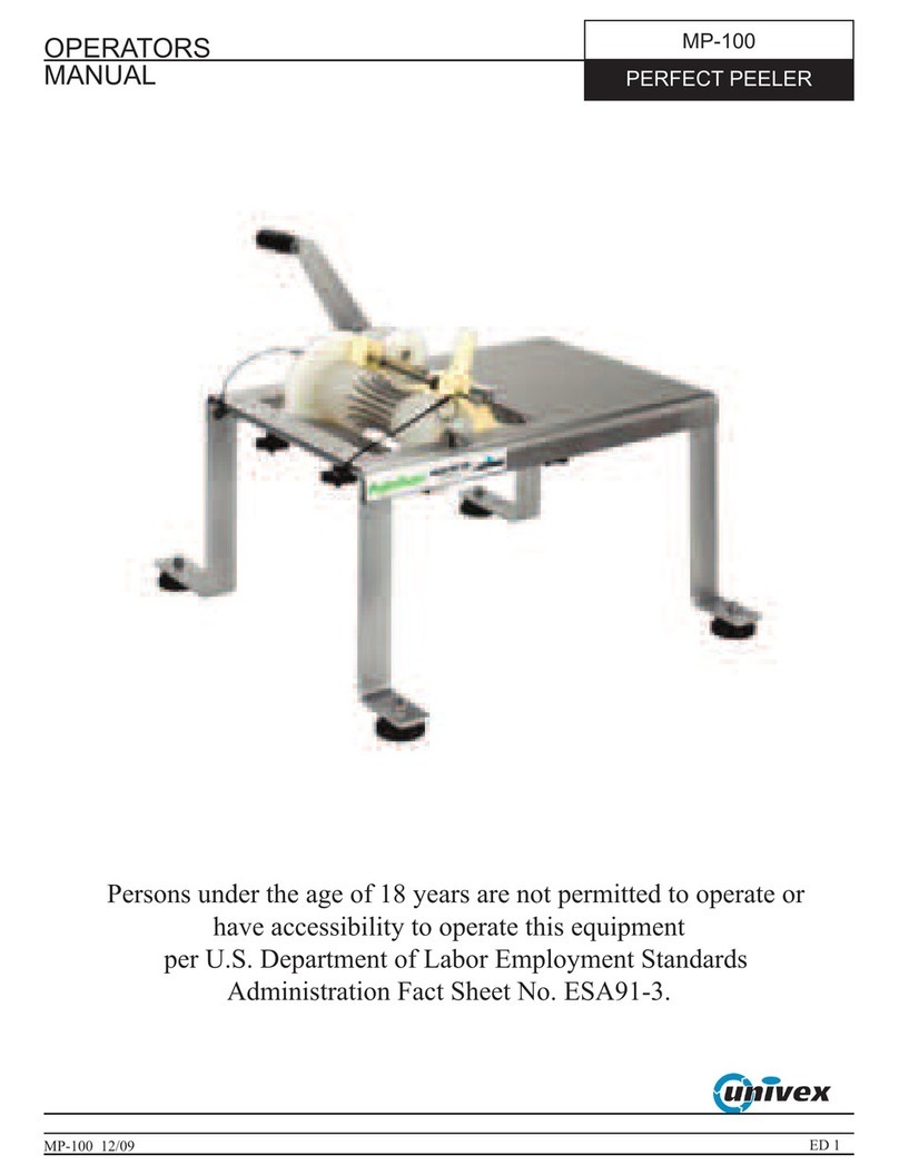 Univex MP-100 User manual Univex MP-100 User manual