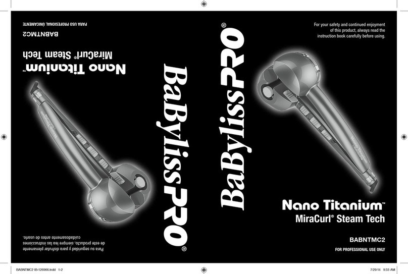 BaByliss PRO Nano Titanium MiraCurl Steam Tech BABNTMC2 User manual