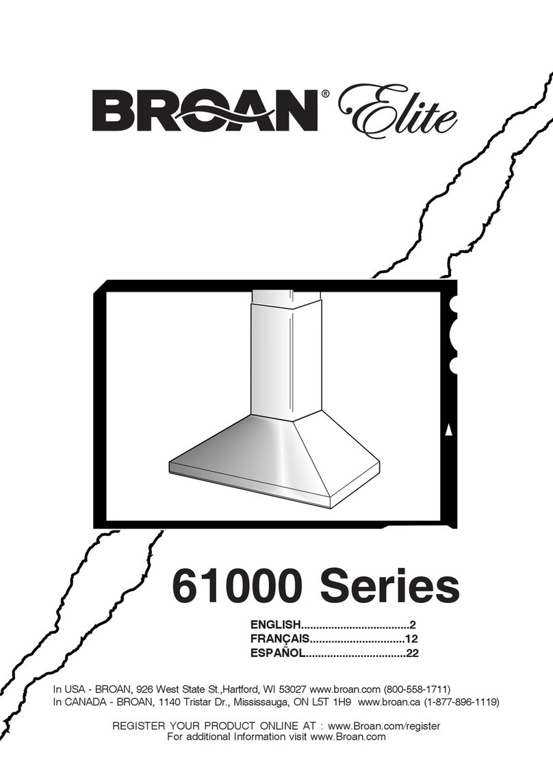 Broan Rangemaster 61000 Series installation instructions