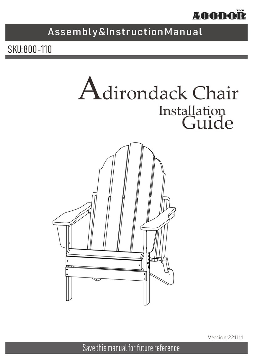 AOODOR Adirondack 800-110 Assembly & instruction manual