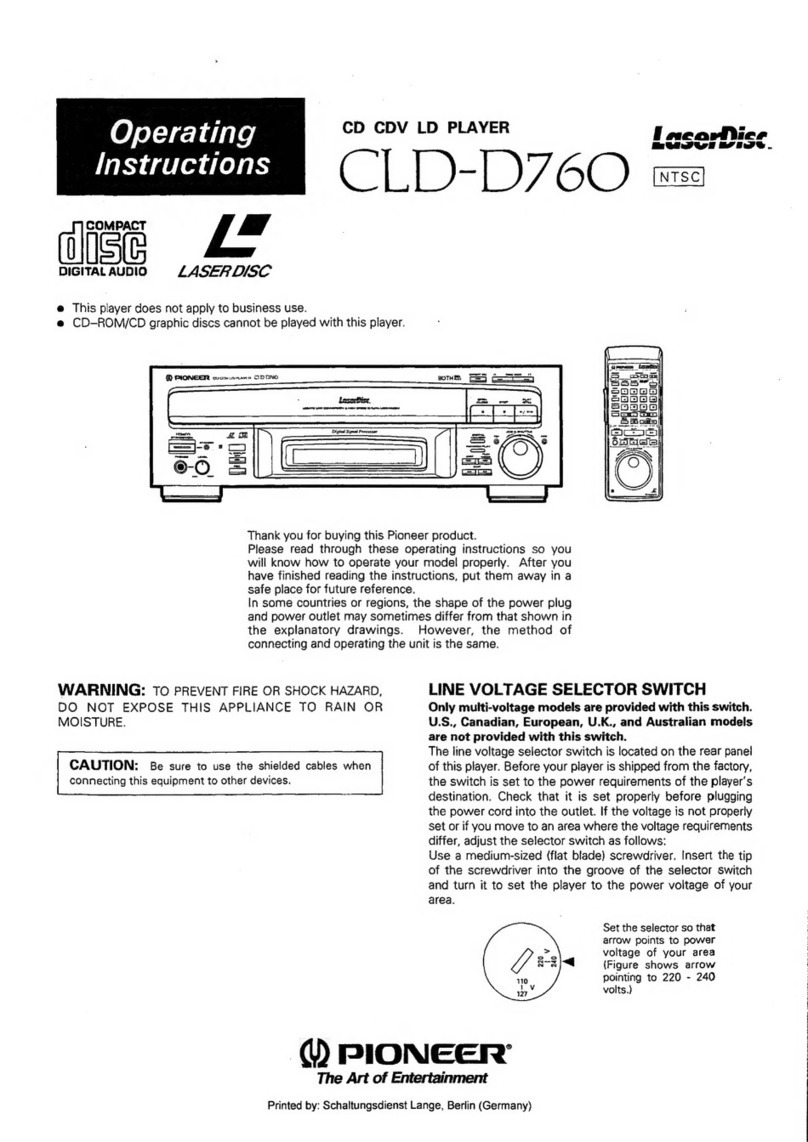 Pioneer LaserDisc CLD-D760 User manual