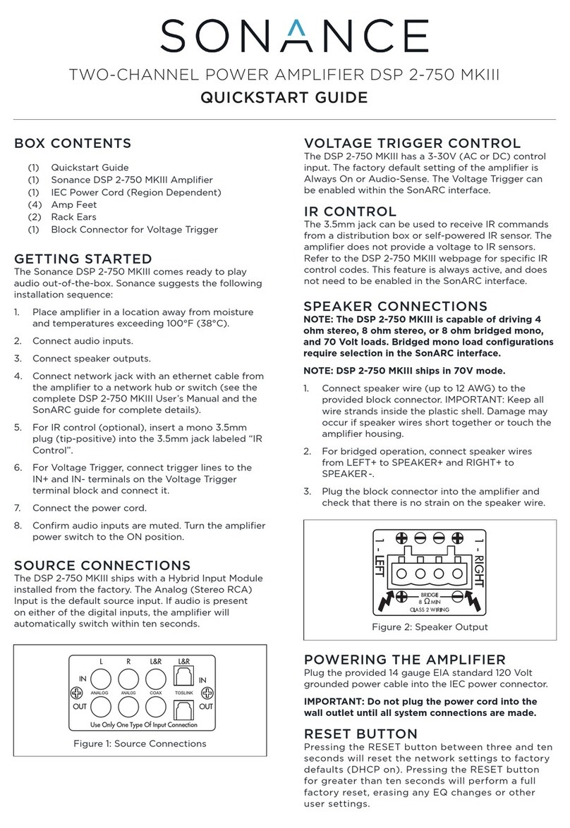 Sonance DSP 2-750 MKIII User manual