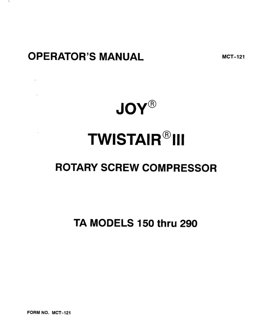 Joy TWISTAIR III Operator's manual