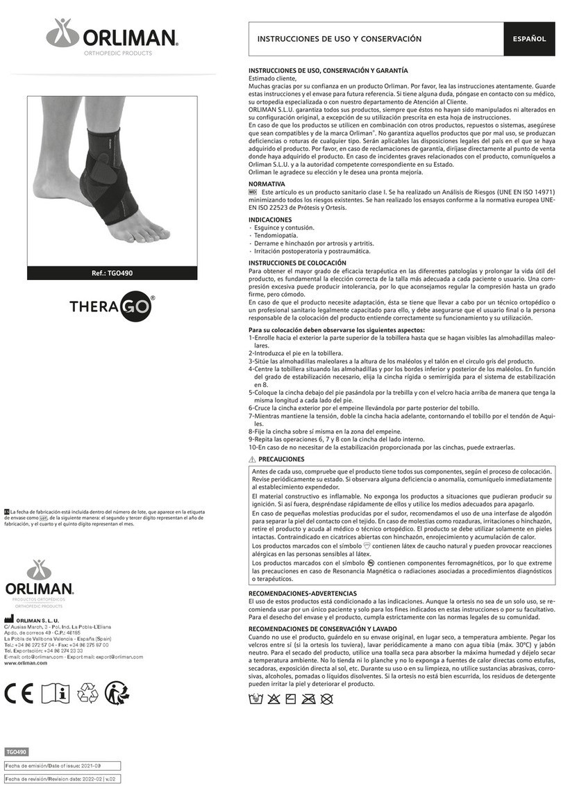 Orliman THERA GO TGO490 User manual