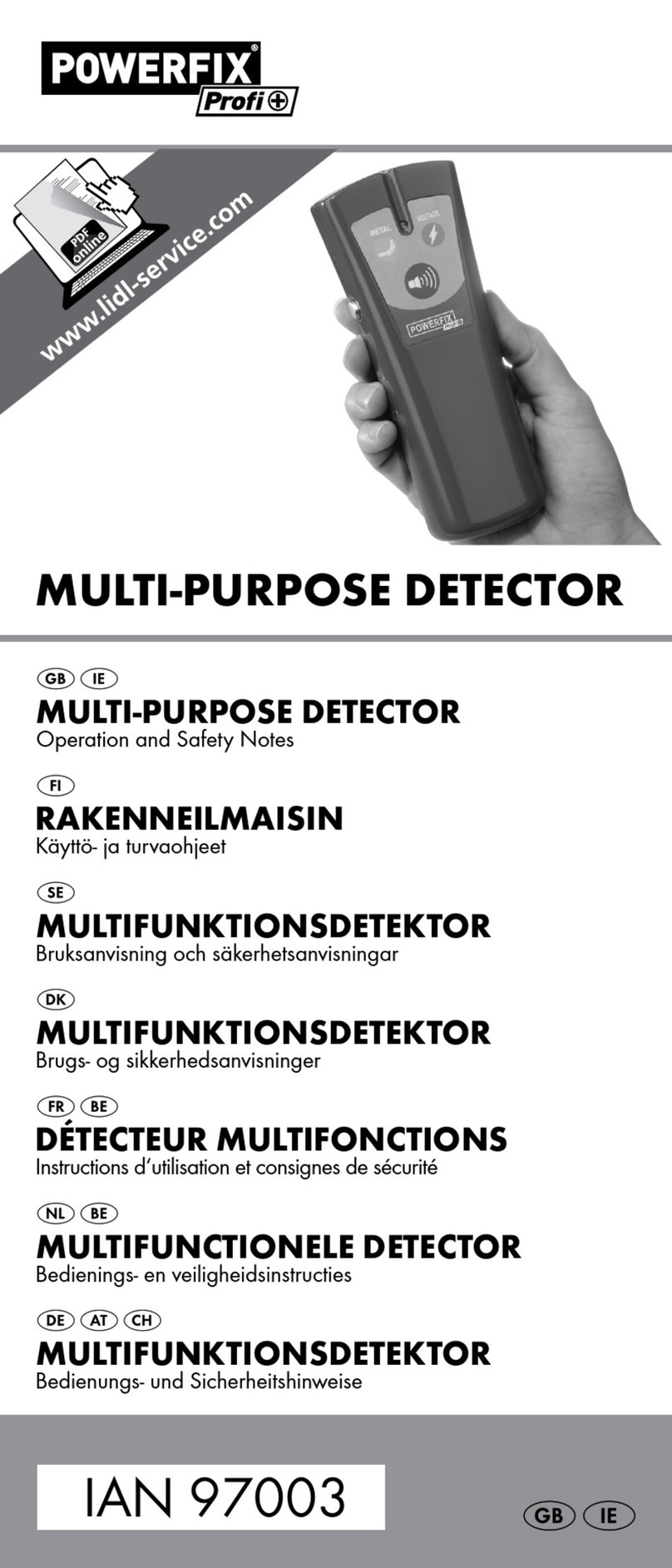 Powerfix Profi 97003 Operation and safety notes