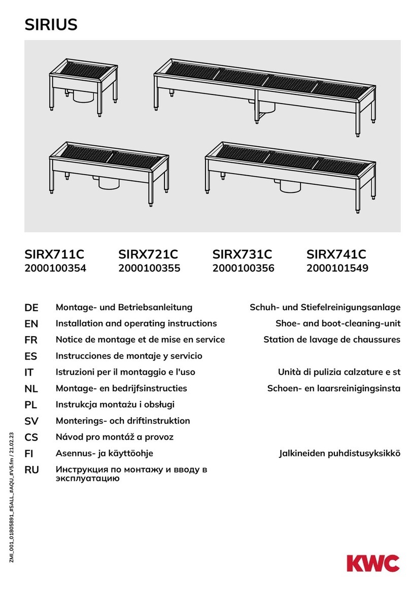 KWC SIRIUS SIRX711C Installation and operating instructions