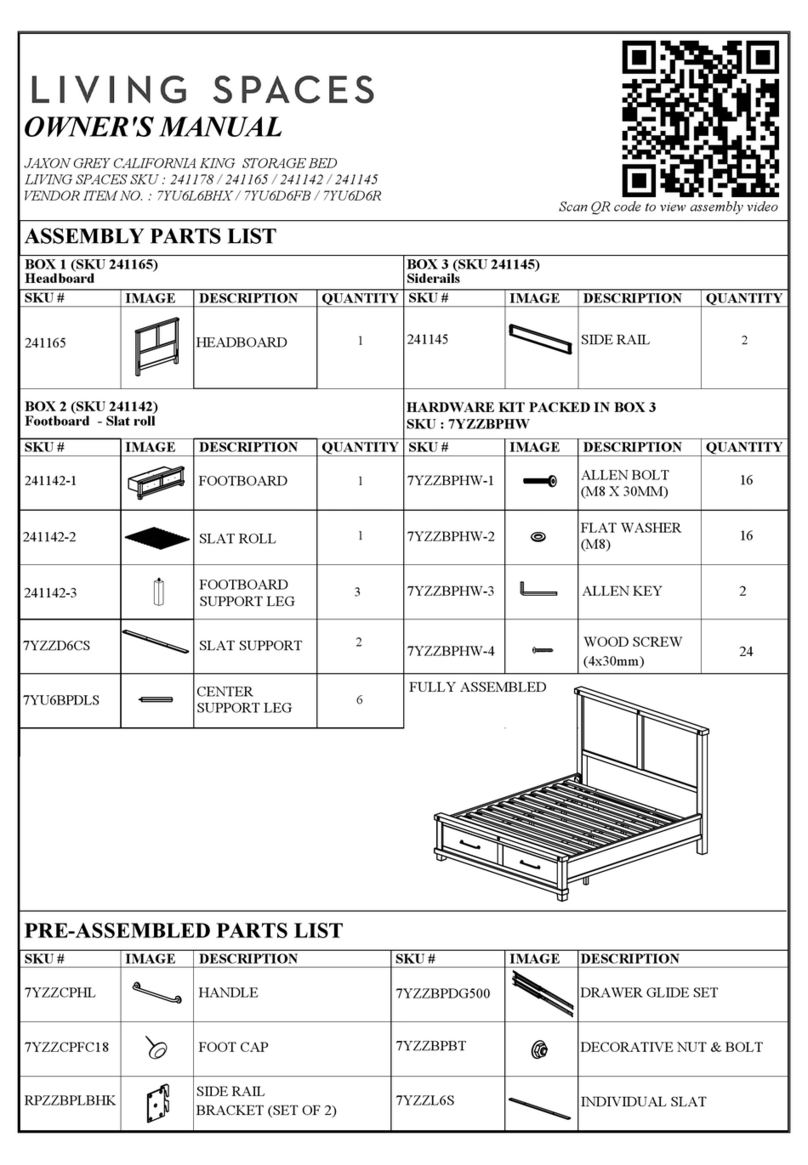 Living Spaces JAXON 241178 User manual