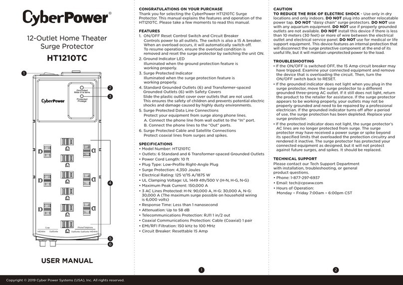 CyberPower HT1210TC user manual