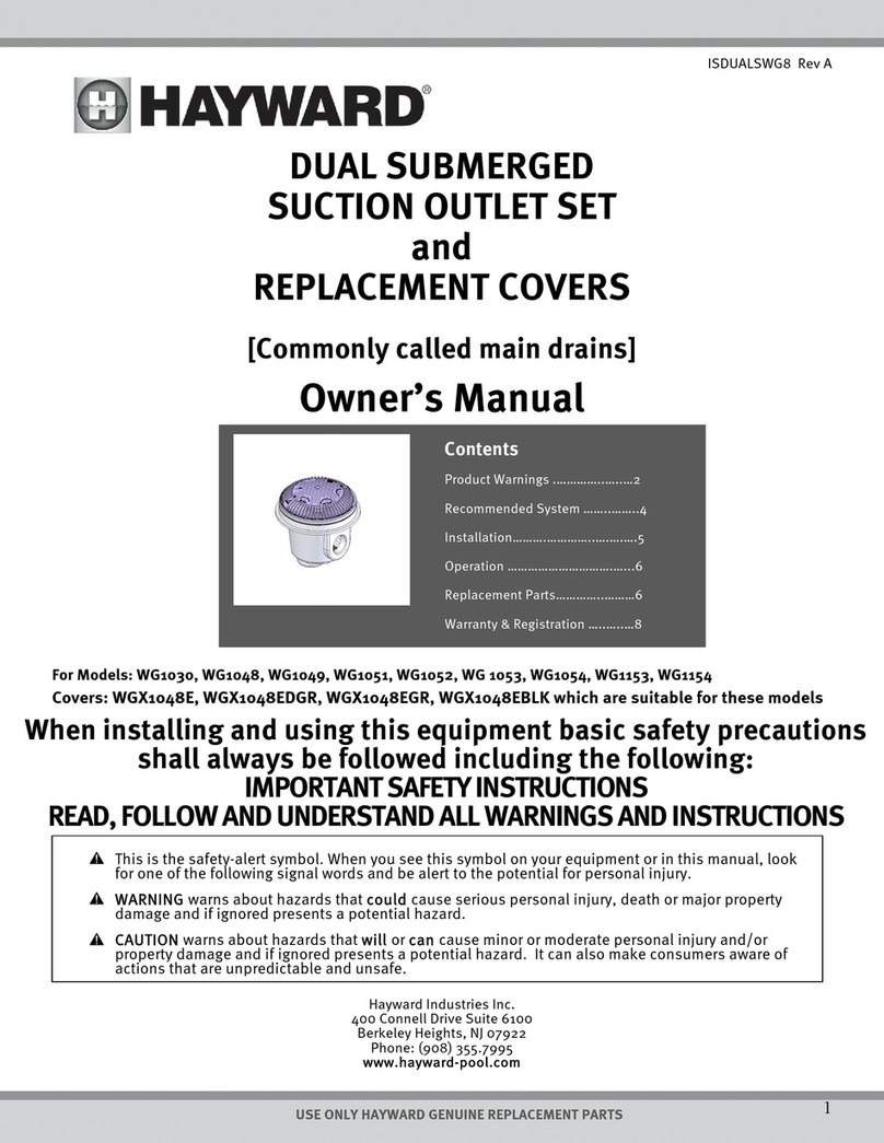 Hayward WG1030AV owner's manual