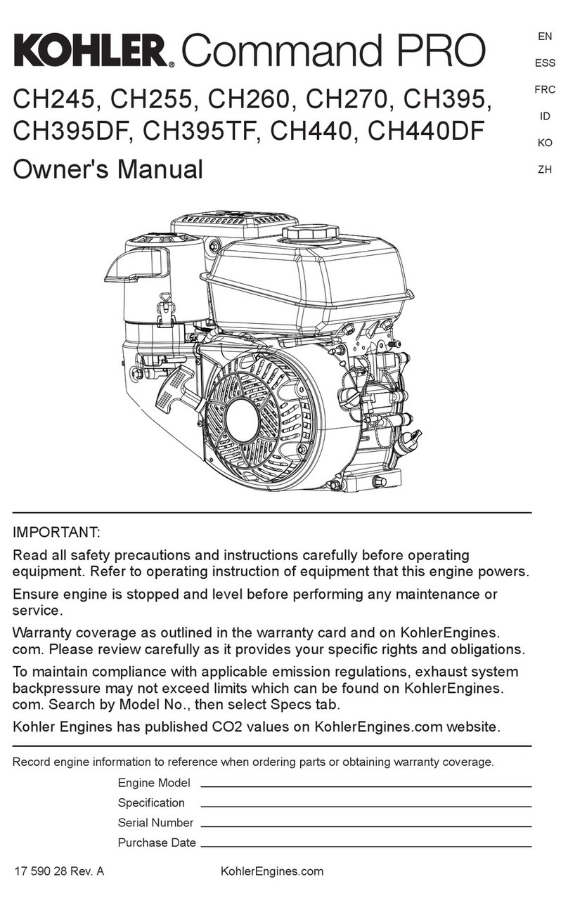 Kohler Command PRO CH395DF User manual