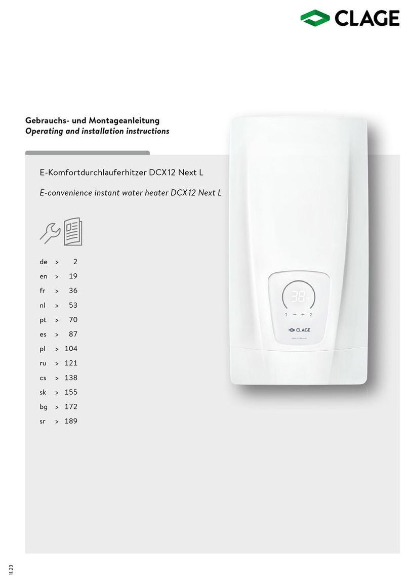 clage DCX 12 Next L User manual