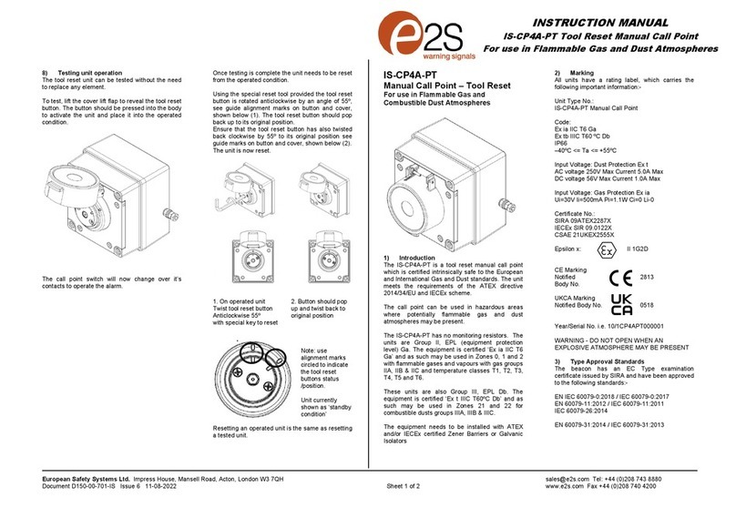E2S IS-CP4A-PT User manual