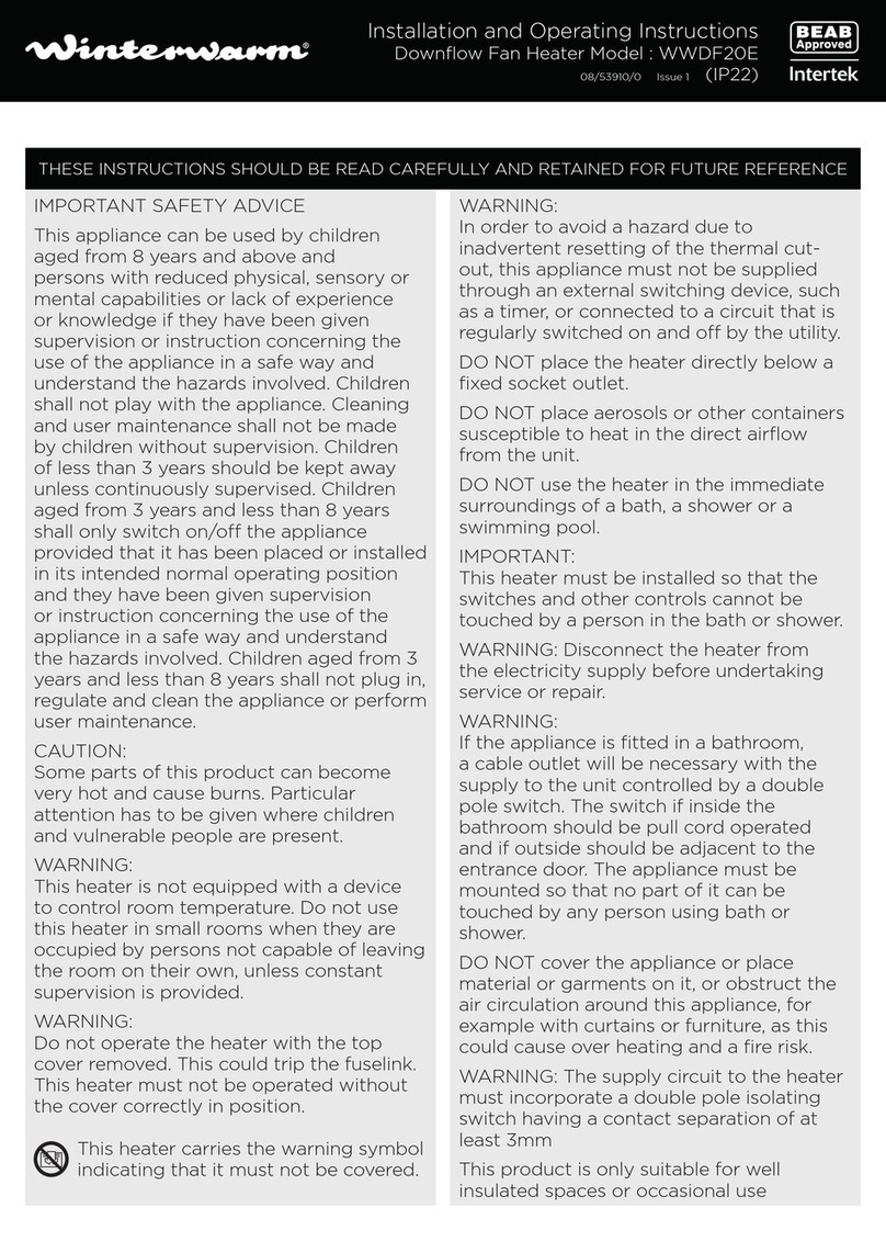 Winterwarm WWDF20E User manual