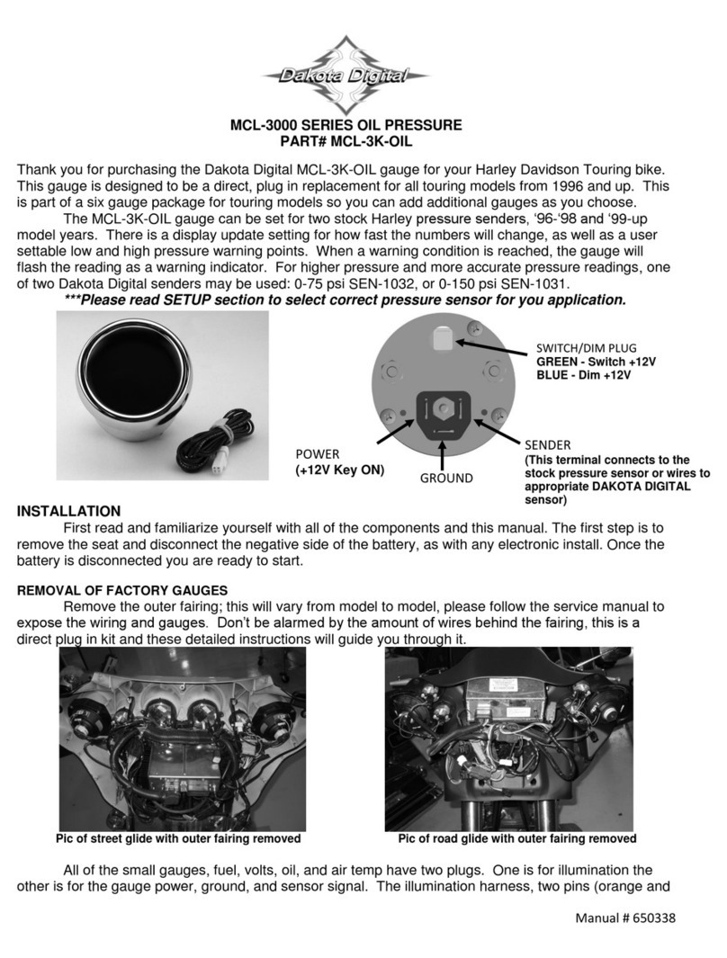 Dakota Digital MCL-3K-OIL manual