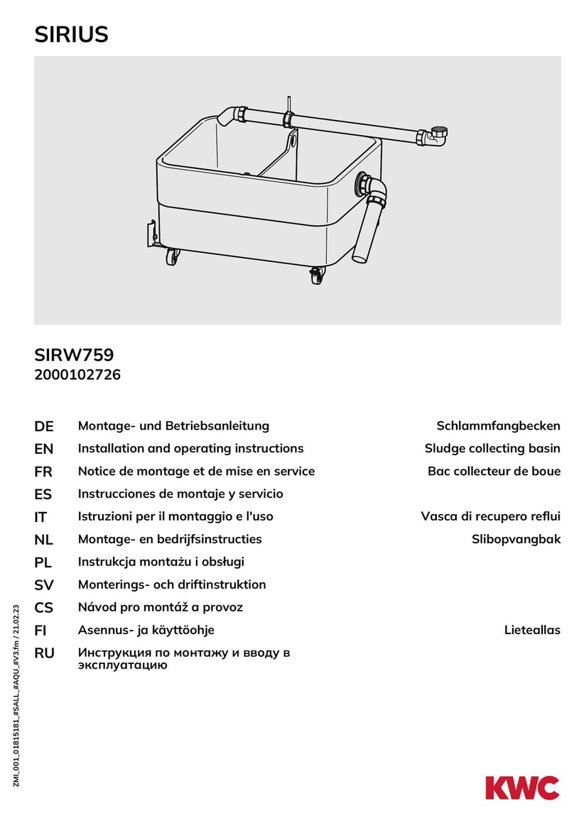 KWC SIRIUS SIRW759 Installation and operating instructions KWC SIRIUS SIRW759 Installation and operating instructions