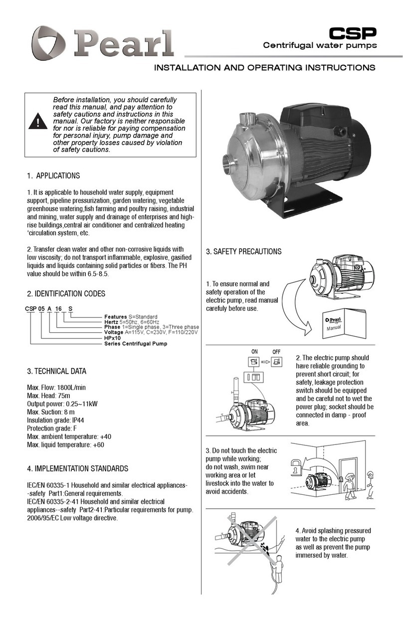 Pearl CSP Installation and operating instructions Pearl CSP Installation and operating instructions