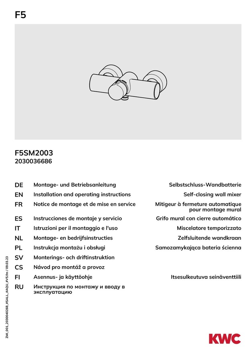 KWC F5 F5SM2003 Installation and operating instructions