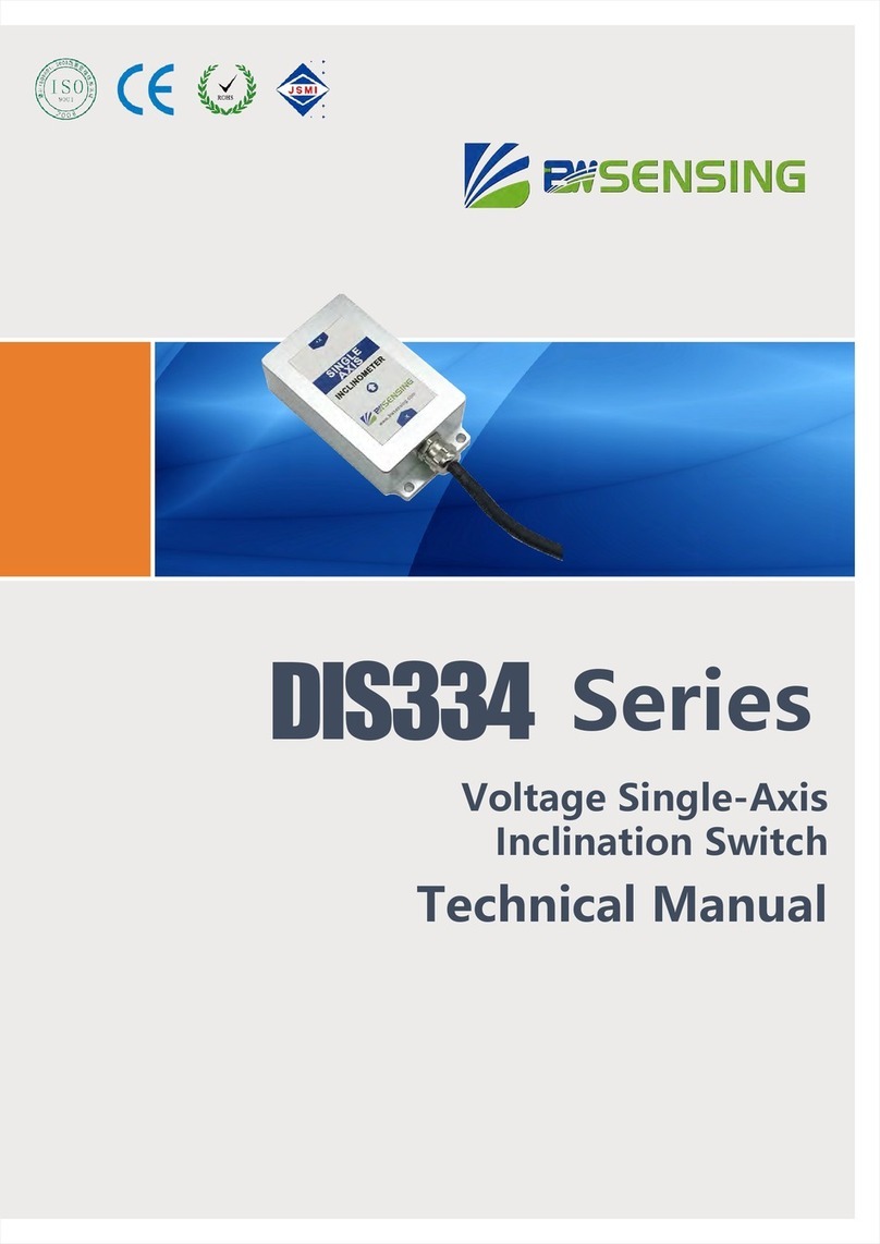 BW SENSING DIS334 Series User manual