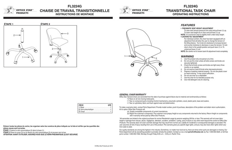 Office Star Products FL3224G operating instructions