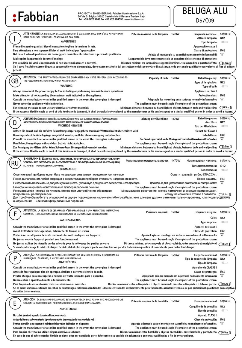 Fabbian BELUGA ALU manual