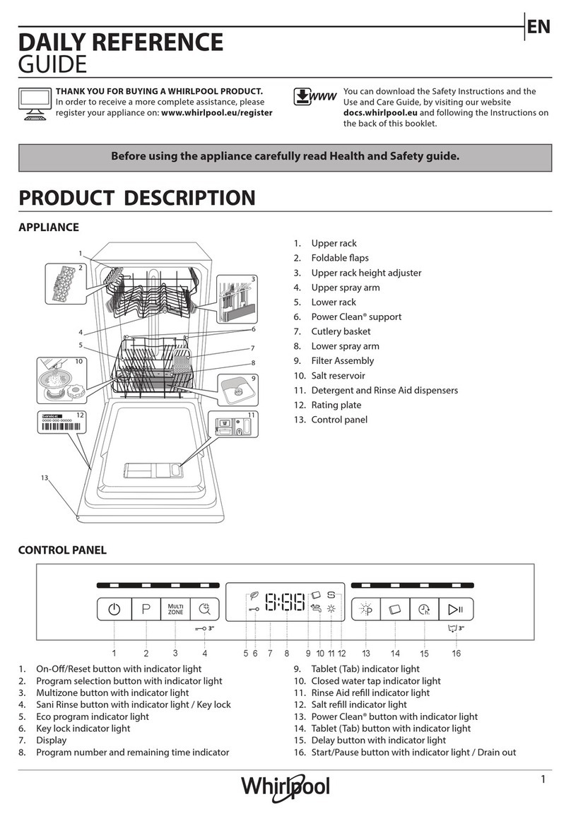Whirlpool WSFO3T223PCX Daily reference guide Whirlpool WSFO3T223PCX Daily reference guide