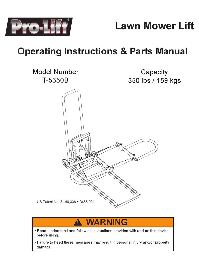 Pro-Lift T-5350B Operating instructions & parts manual