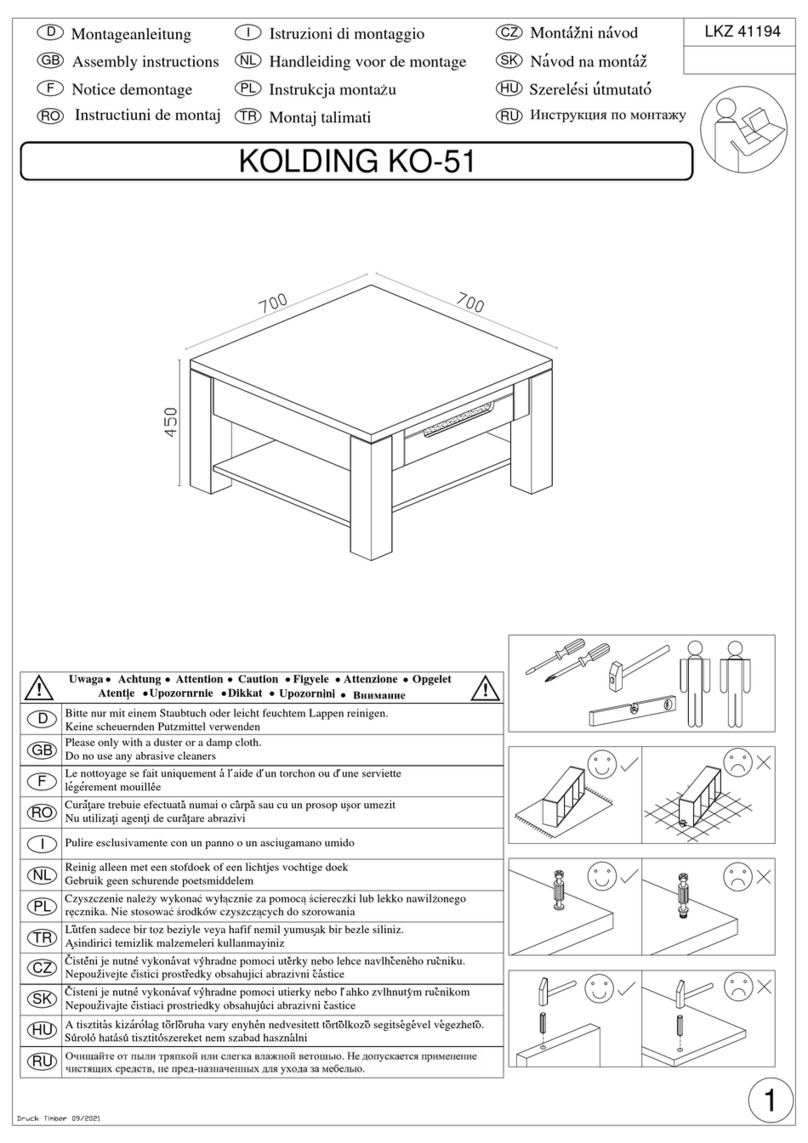 Woltra KOLDING KO-51 Assembly instructions Woltra KOLDING KO-51 Assembly instructions