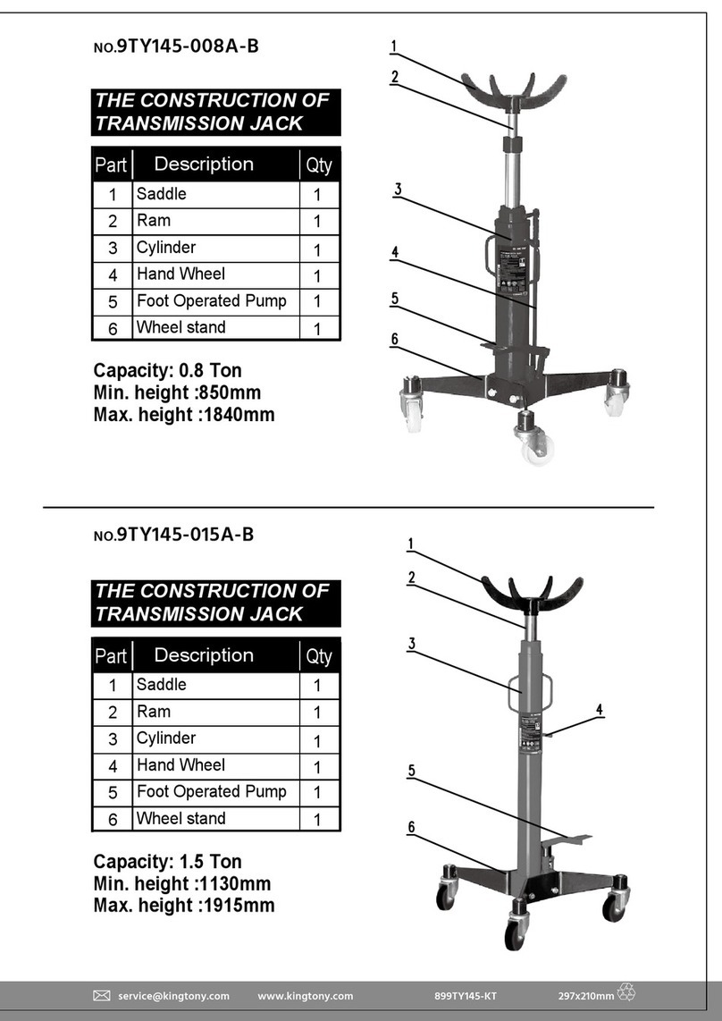 King Tony 9TY145-004A-B Operation manual