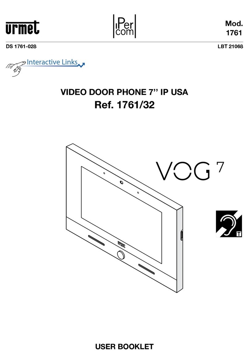 urmet domus IPercom VOG7 1761 Installation and operation manual
