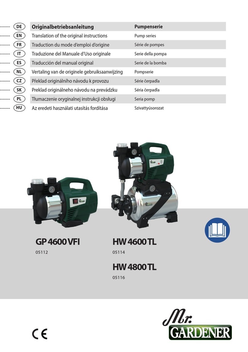 Mr. GARDENER GP 4600 VFI Translation of the original instructions Mr. GARDENER GP 4600 VFI Translation of the original instructions