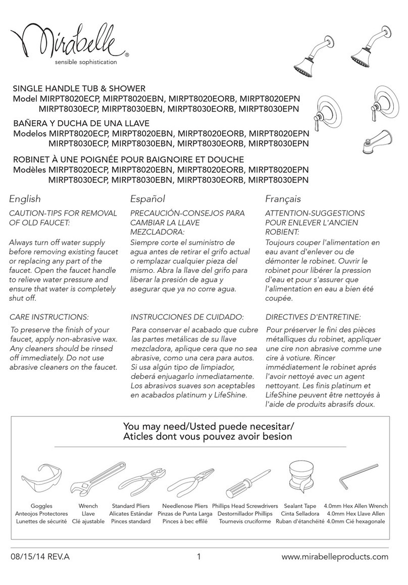 Mirabelle MIRPT8020ECP User manual
