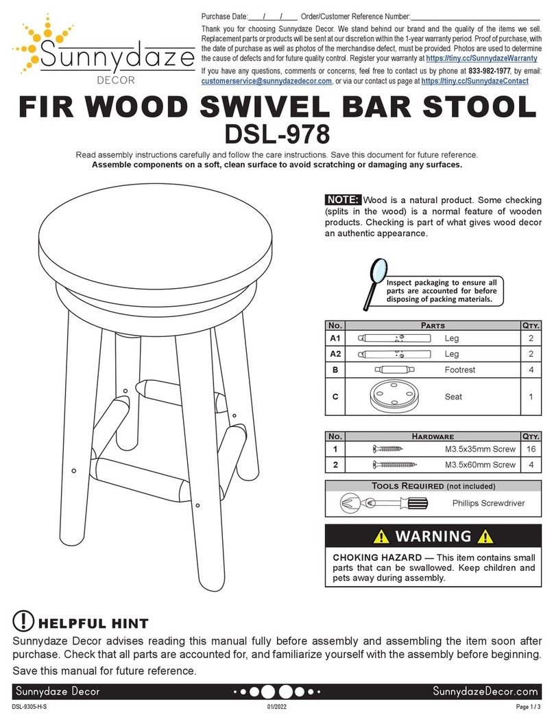 Sunnydaze Decor DSL-978 manual Sunnydaze Decor DSL-978 manual