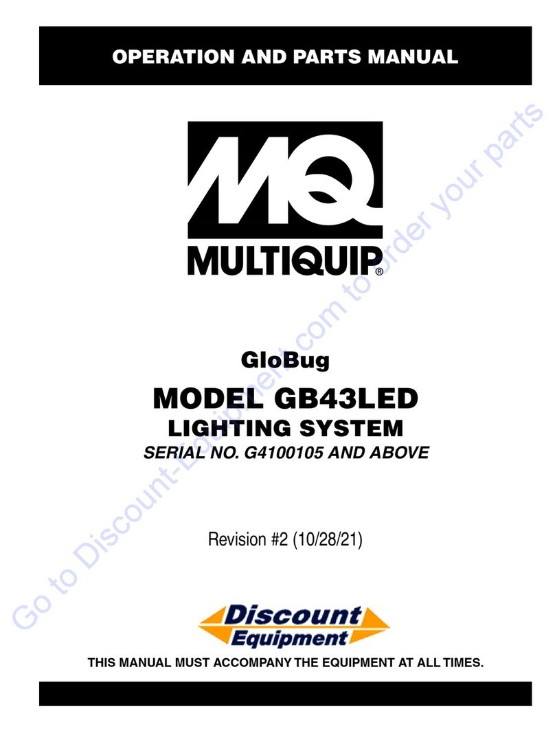 MULTIQUIP G4100105 Operation and parts manual