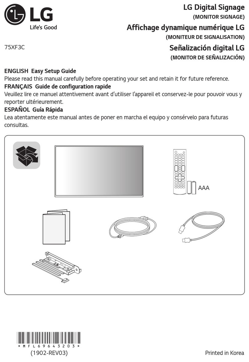 LG 75XF3C Quick start guide