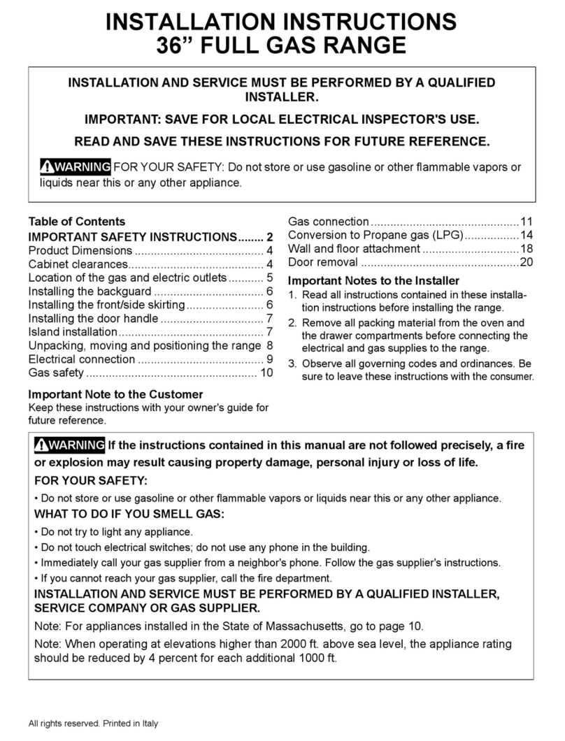 Frigidaire PCFG3670AF User manual